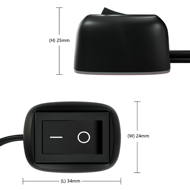0.5m Jtron รถ DIY สวิทช์ปุ่มวางสวิทช์ปิด/เปิด DC 12 V สำหรับไฟตัดหมอก,DRL,แถบ LED, 0.5m