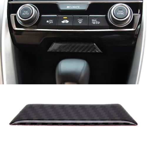 คาร์บอนไฟเบอร์ Trim Central Control Gears Shift Panel สติกเกอร์ตกแต่งสำหรับ Honda Civic 10th Gen, Gears Shift Panel