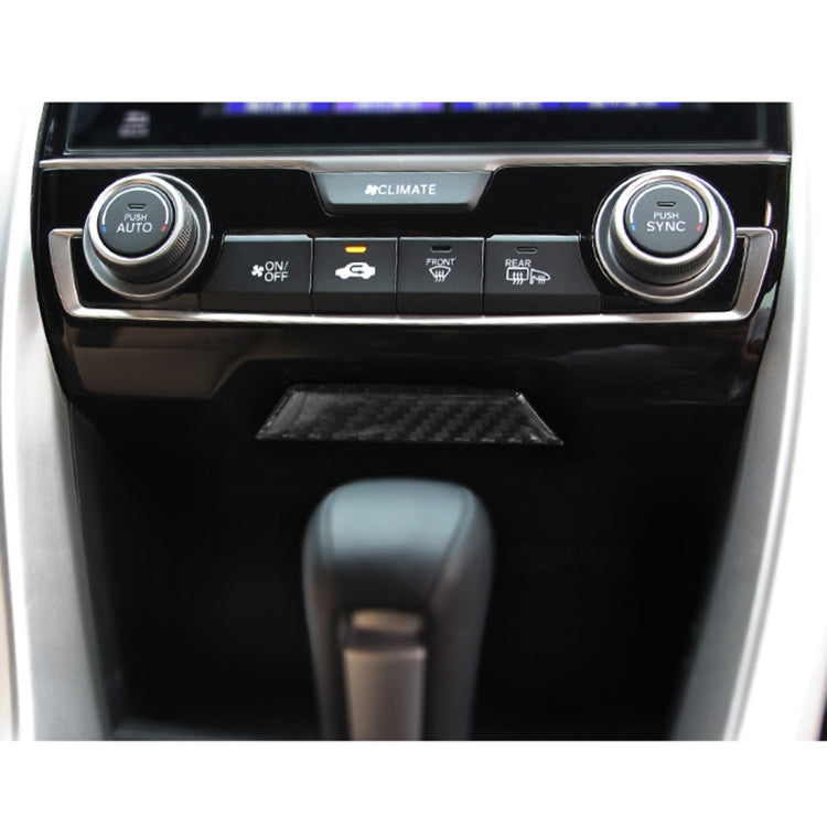 คาร์บอนไฟเบอร์ Trim Central Control Gears Shift Panel สติกเกอร์ตกแต่งสำหรับ Honda Civic 10th Gen, Gears Shift Panel