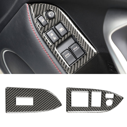 คาร์บอนไฟเบอร์กระจกหน้าต่างยกแผงสติกเกอร์ตกแต่งสำหรับ Subaru BRZ/Toyota 86 2013-2017, ขวาไดรฟ์, Lifting Panel, Right Drive
