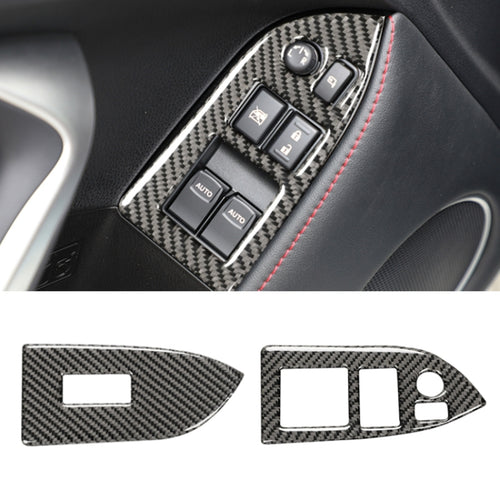 คาร์บอนไฟเบอร์กระจกหน้าต่างยกแผงสติกเกอร์ตกแต่งสำหรับ Subaru BRZ / Toyota 86 2013-2017, ไดรฟ์ซ้าย, Lifting Panel, Left Drive