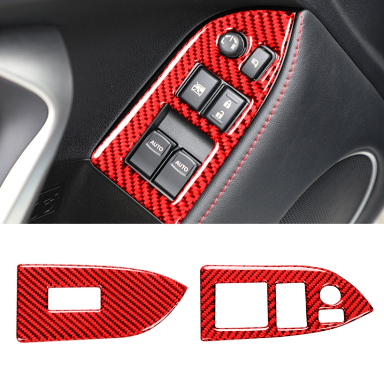 คาร์บอนไฟเบอร์กระจกหน้าต่างยกแผงสติกเกอร์ตกแต่งสำหรับ Subaru BRZ / Toyota 86 2013-2017, ไดรฟ์ซ้าย, Lifting Panel, Left Drive
