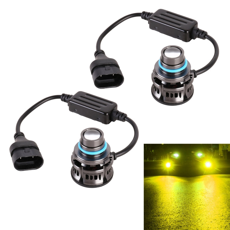 1 คู่ 9005 27W / DC12V รถอลูมิเนียมอัลลอยด์ LED ไฟหน้า, 9005 (Blue Light), 9005 (Gold Light), 9005 (Lime Green), 9005 (White Light)