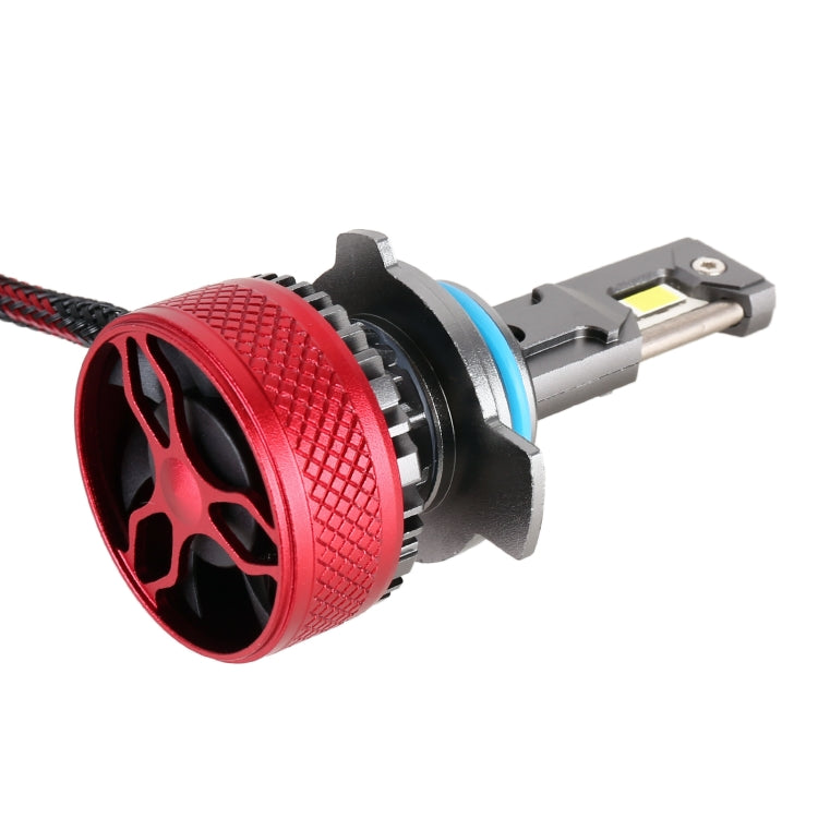 1 คู่ 9012 DC12V 65W 6000K 6500LM LED ไฟหน้ารถ, 9012