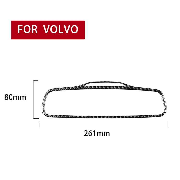 คาร์บอนไฟเบอร์กระจกมองหลังสติกเกอร์ตกแต่งสำหรับ Volvo XC90 2003-2014,ซ้ายและขวา Universal, Rearview Mirror