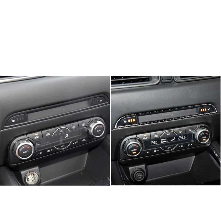 คาร์บอนไฟเบอร์ Central Control แผงสติกเกอร์ตกแต่งสำหรับ Mazda CX-5 2017-2018, ซ้ายและขวา Universal, Central Control Panel