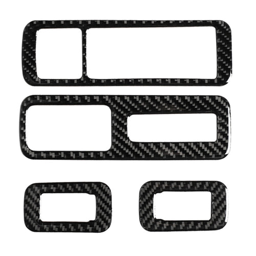 คาร์บอนไฟเบอร์กระจกหน้าต่าง Lift ตกแต่งสติกเกอร์สำหรับ Lexus RX300 / 270 / 200T / 450H 2016-2019, ขวา, Window Glass Lift
