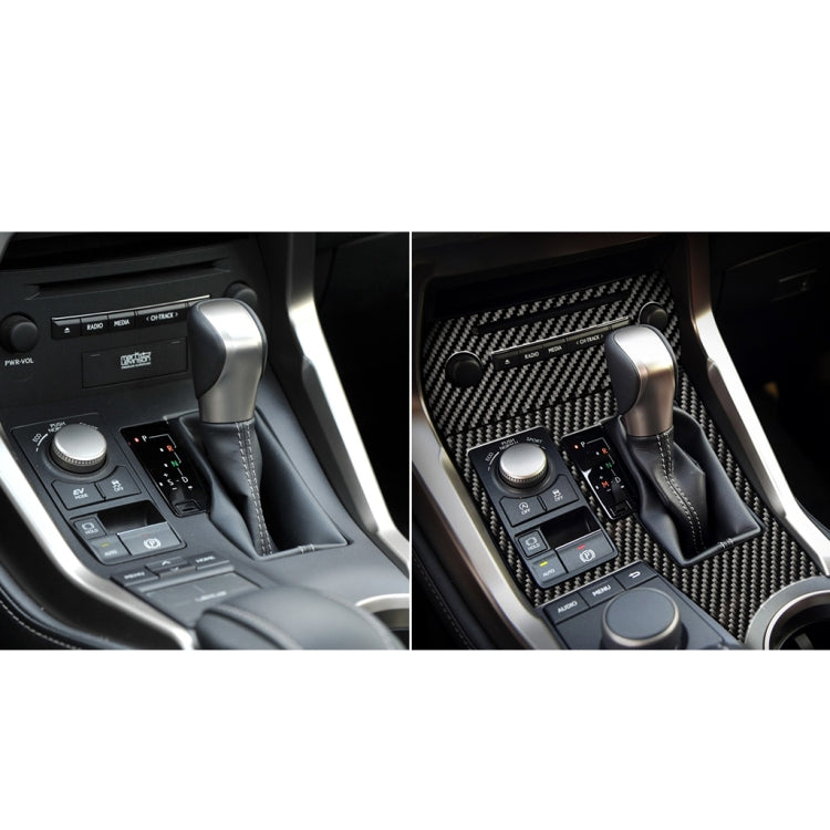 คาร์บอนไฟเบอร์CDแผงสติกเกอร์ตกแต่งสำหรับLexus NX200 / 200T / 300H 2014-2021,ซ้ายและขวาไดรฟ์Universal, CD Panel