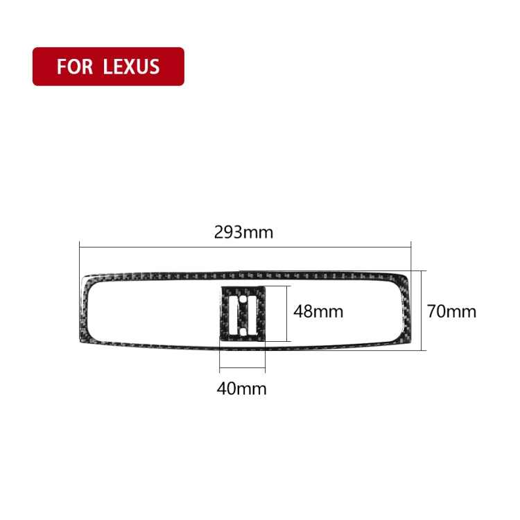 คาร์บอนไฟเบอร์กลาง Air Outlet ตกแต่งสติกเกอร์สำหรับ Lexus IS250 300 350C 2006-2012, ซ้ายและขวา Universal, Middle Air Outlet