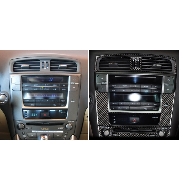คาร์บอนไฟเบอร์กลาง Air Outlet ตกแต่งสติกเกอร์สำหรับ Lexus IS250 300 350C 2006-2012, ซ้ายและขวา Universal, Middle Air Outlet