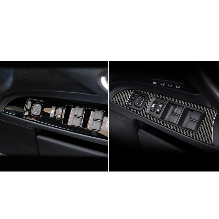 คาร์บอนไฟเบอร์กระจกหน้าต่าง Lift สติกเกอร์ตกแต่งสำหรับ Lexus IS250 300 350C 2006-2012, ขวา, Window Glass Lift, Right Drive