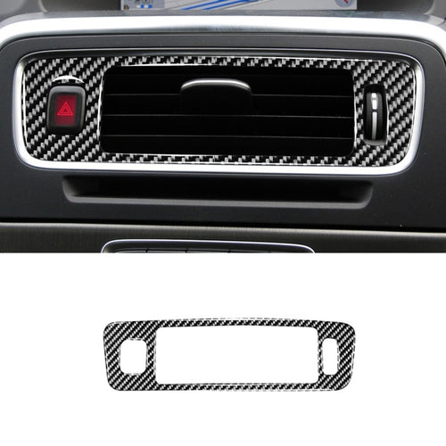 คาร์บอนไฟเบอร์ Central Control ด้านล่าง Air Outlet ตกแต่งสติกเกอร์สำหรับ Volvo V60 2010-2017/S60 2010-2018, ขวา, Central Control Below Air Outlet, Right Drive