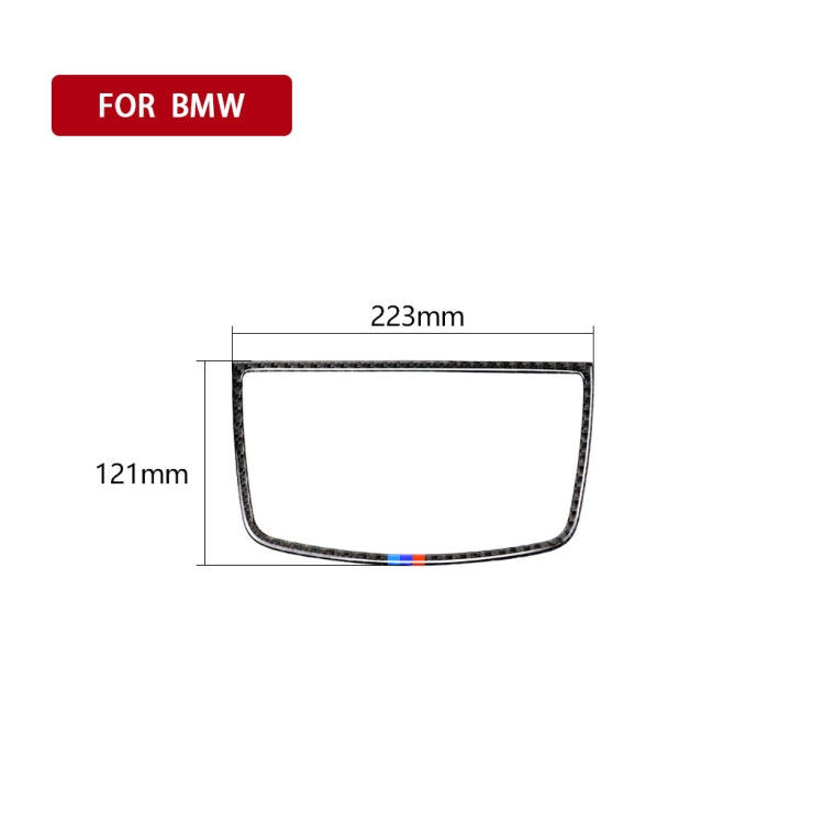 คาร์บอนไฟเบอร์ Tricolor Dashboard Horn กรอบตกแต่งสติกเกอร์สำหรับ BMW E70 X5 / E71 X6 2008-2013, ซ้ายและขวาไดรฟ์ Universal, Dashboard Horn(Tricolor)