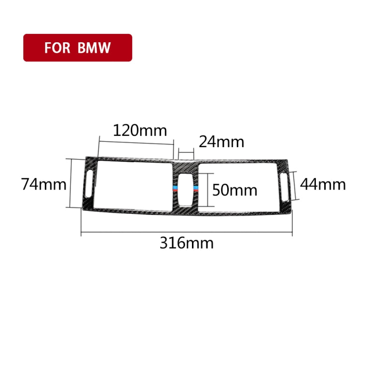 คาร์บอนไฟเบอร์ Tricolor กลาง Air Outlet สติกเกอร์ตกแต่งสำหรับ BMW E70 X5 / E71 X6 2008-2013, ซ้ายและขวาไดรฟ์ Universal, Middle Air Outlet(Tricolor)