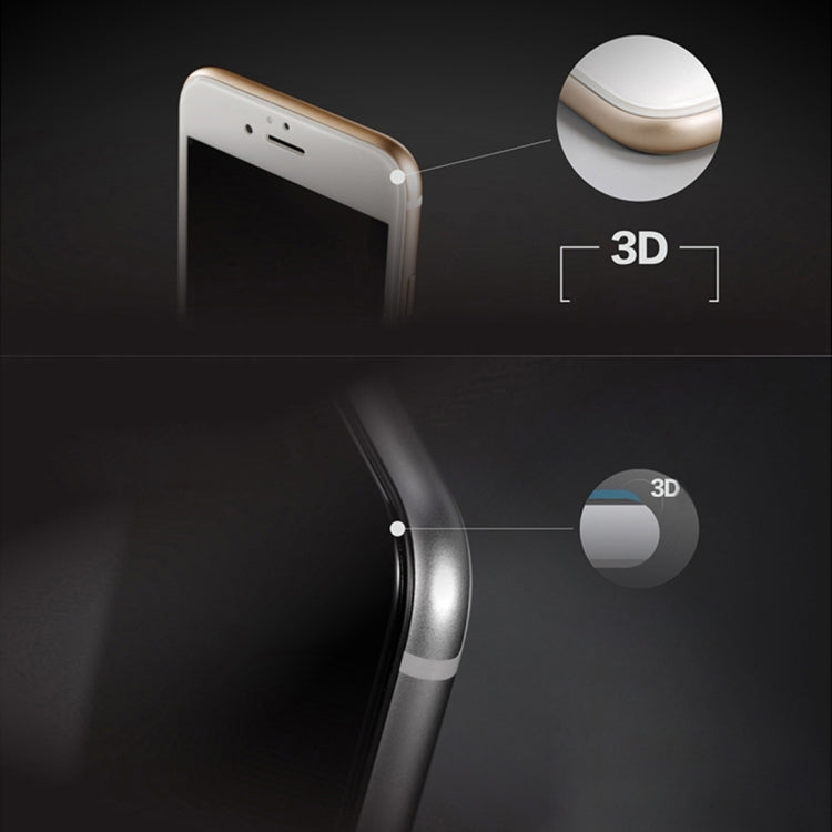 0.26mm 9H ความแข็งพื้นผิว 3D ฟิล์มกันรอยนิรภัยป้องกันการระเบิดสำหรับ iPhone 6 Plus และ 6s Plus, For iPhone 6 Plus & 6s Plus Black (1 PC), For iPhone 6 Plus & 6s Plus White (1 PC)