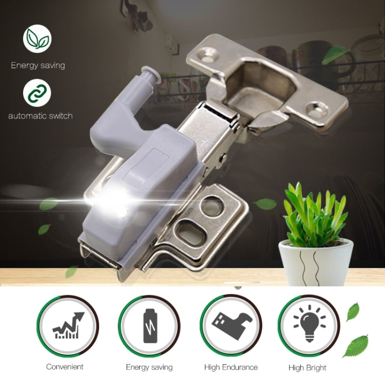 0.3W Universal บานพับด้านใน LED Sensor โคมไฟตู้ 3 LEDs Night light Auto ON/OFF หลอดไฟ, 1 PCS White Light, 1 PCS Warm White