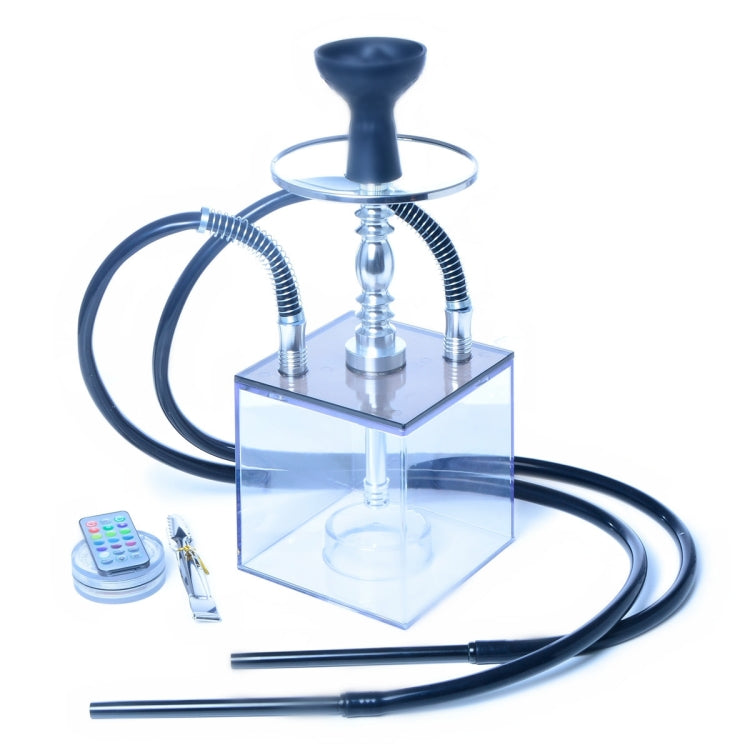 ชุดมอระกู่ท่อคู่อะคริลิค Cube, Cube Double Pipe