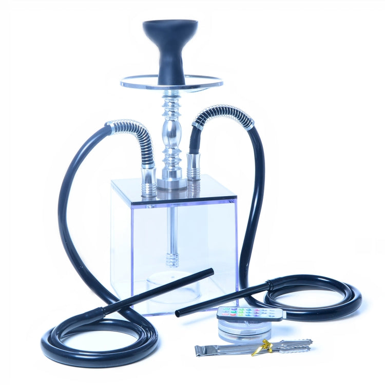 ชุดมอระกู่ท่อคู่อะคริลิค Cube, Cube Double Pipe