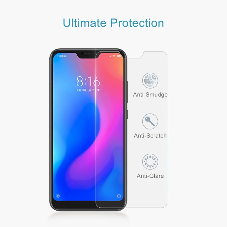 0.26mm 9H ความแข็งพื้นผิว 2.5D ขอบโค้งฟิล์มกระจกนิรภัยสำหรับ Xiaomi Redmi Note 6