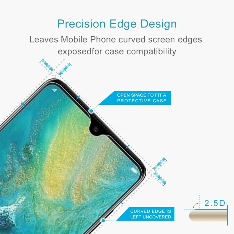 0.26mm 9H ความแข็งพื้นผิว 2.5D ฟิล์มกระจกนิรภัยขอบโค้งสำหรับ Huawei Mate 20, For Mate 20