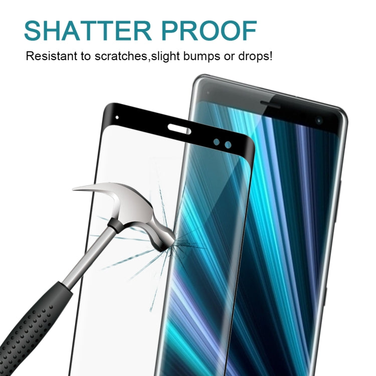 0.3mm 9H ความแข็งพื้นผิว 3D Curved Edge ฟิล์มกระจกนิรภัยแบบเต็มหน้าจอสำหรับ Sony Xperia XZ3, For Sony Xperia XZ3 (0.3mm)(1 PC), For Xperia XZ3(1 PC)