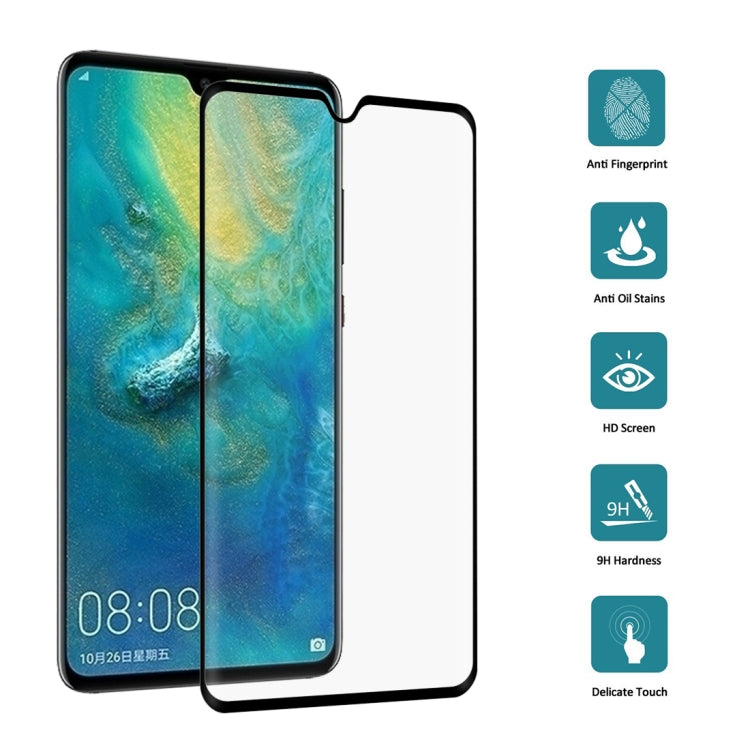 0.3mm 9H ความแข็งพื้นผิว 3D Curved Edge ฟิล์มกระจกนิรภัยแบบเต็มหน้าจอสำหรับ Huawei Mate 20, For Huawei Mate 20