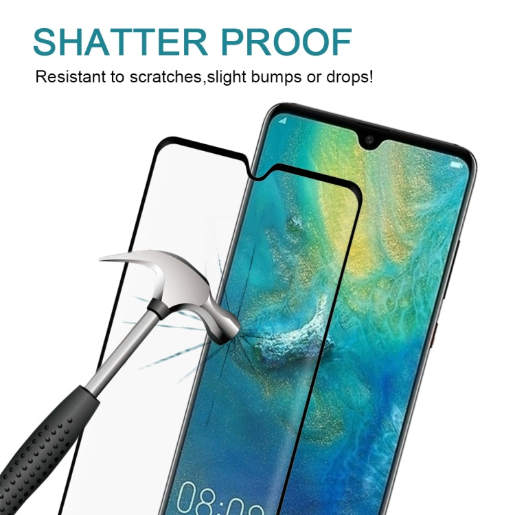0.3mm 9H ความแข็งพื้นผิว 3D Curved Edge ฟิล์มกระจกนิรภัยแบบเต็มหน้าจอสำหรับ Huawei Mate 20, For Huawei Mate 20