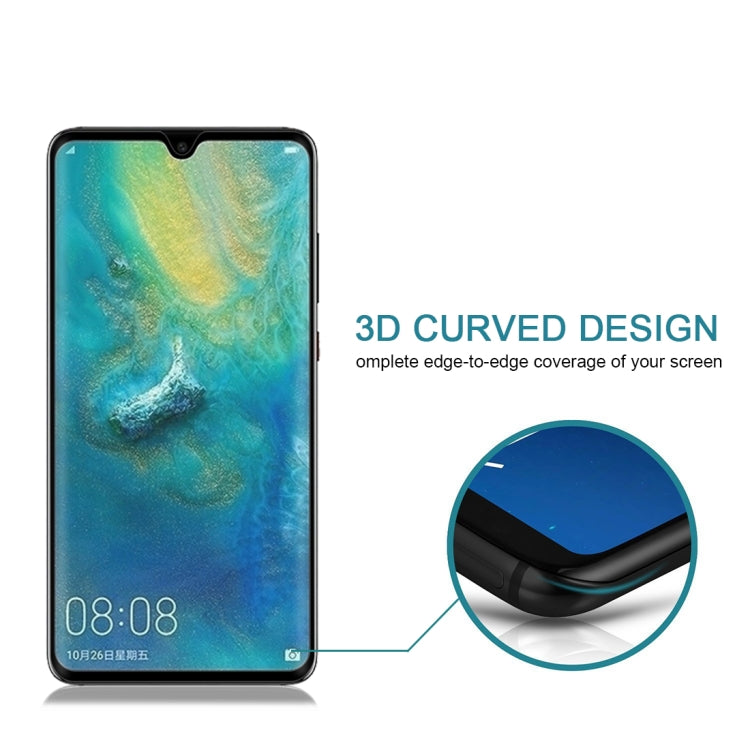 0.3mm 9H ความแข็งพื้นผิว 3D Curved Edge ฟิล์มกระจกนิรภัยแบบเต็มหน้าจอสำหรับ Huawei Mate 20, For Huawei Mate 20