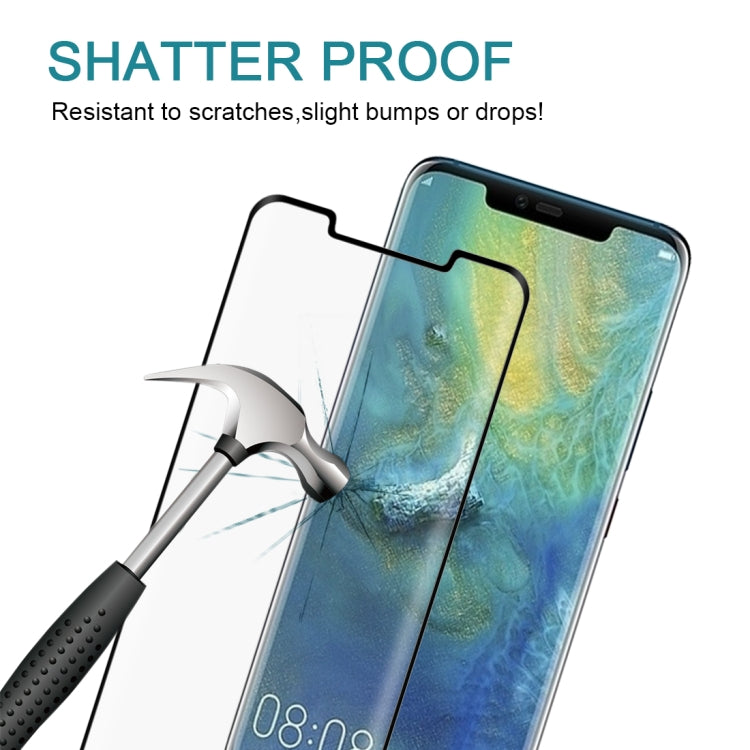 0.3mm 9H ความแข็งพื้นผิว 3D Curved Edge ฟิล์มกระจกนิรภัยแบบเต็มหน้าจอสำหรับ Huawei Mate 20 Pro, For Huawei Mate 20 Pro (0.3mm)