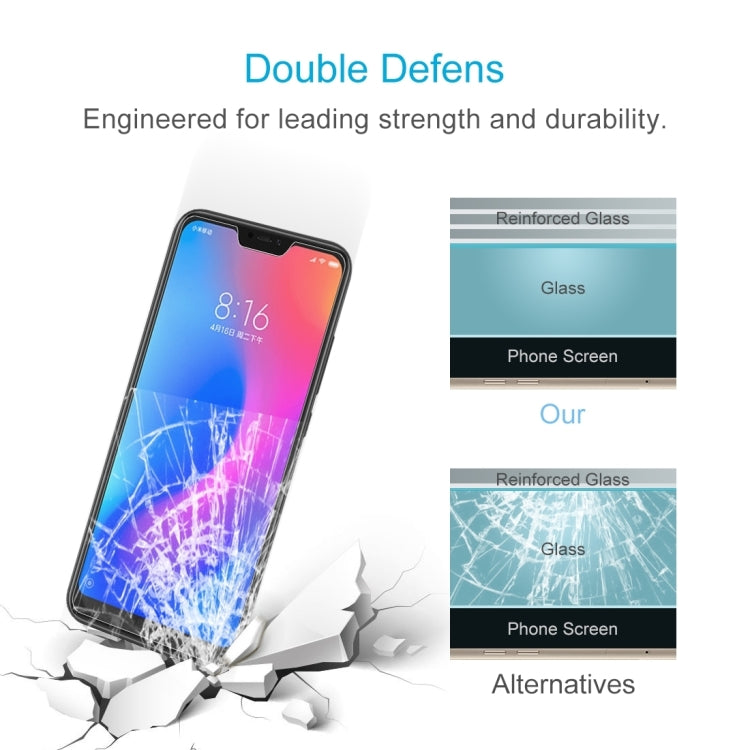 0.26mm 9H ความแข็งพื้นผิว 2.5D ขอบโค้งกระจกนิรภัยฟิล์มสำหรับ Xiaomi Redmi Note 6 Pro