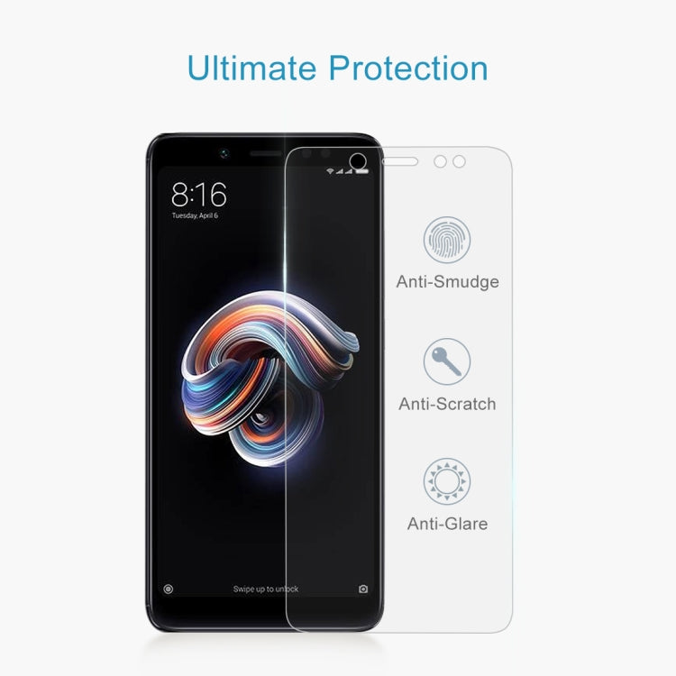 0.26mm 9H ความแข็งพื้นผิว 2.5D ขอบโค้งฟิล์มกระจกนิรภัยสำหรับ Xiaomi Redmi Note 5 Pro