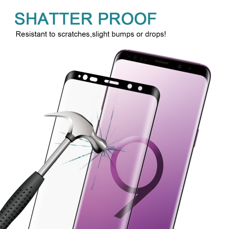 0.3 มม. 9H ความแข็งพื้นผิว 3D Curved Edge ฟิล์มกระจกนิรภัยแบบเต็มหน้าจอสำหรับ Galaxy Note9