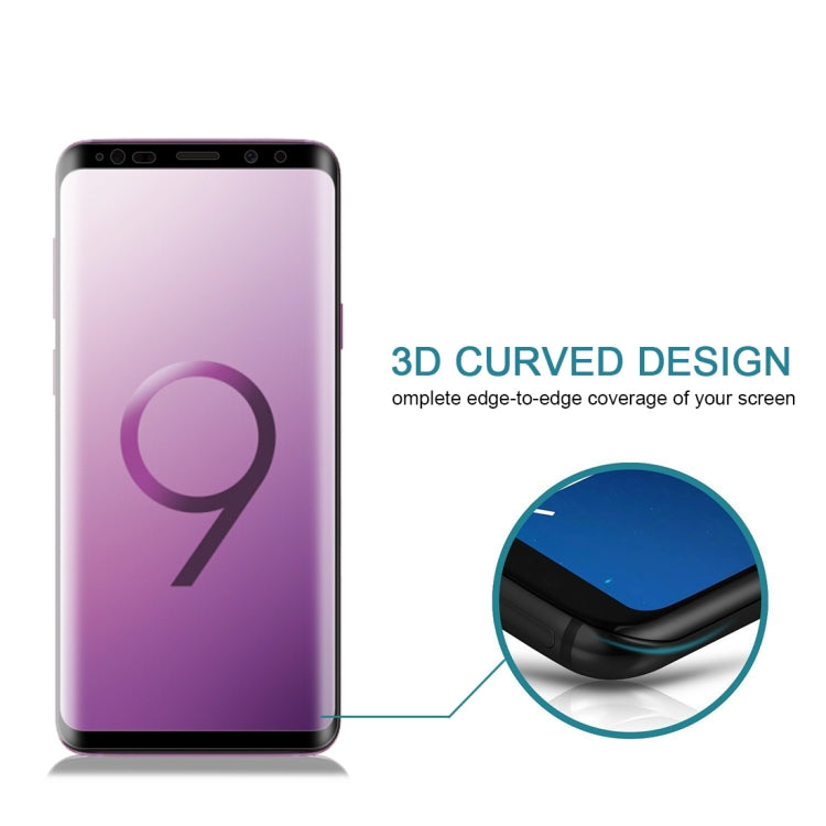 0.3 มม. 9H ความแข็งพื้นผิว 3D Curved Edge ฟิล์มกระจกนิรภัยแบบเต็มหน้าจอสำหรับ Galaxy Note9
