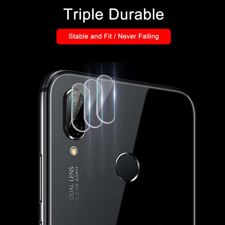 0.3 มม. 2.5D โปร่งใสด้านหลังกล้องเลนส์ Protector กระจกนิรภัยป้องกันฟิล์มสำหรับ Huawei P20