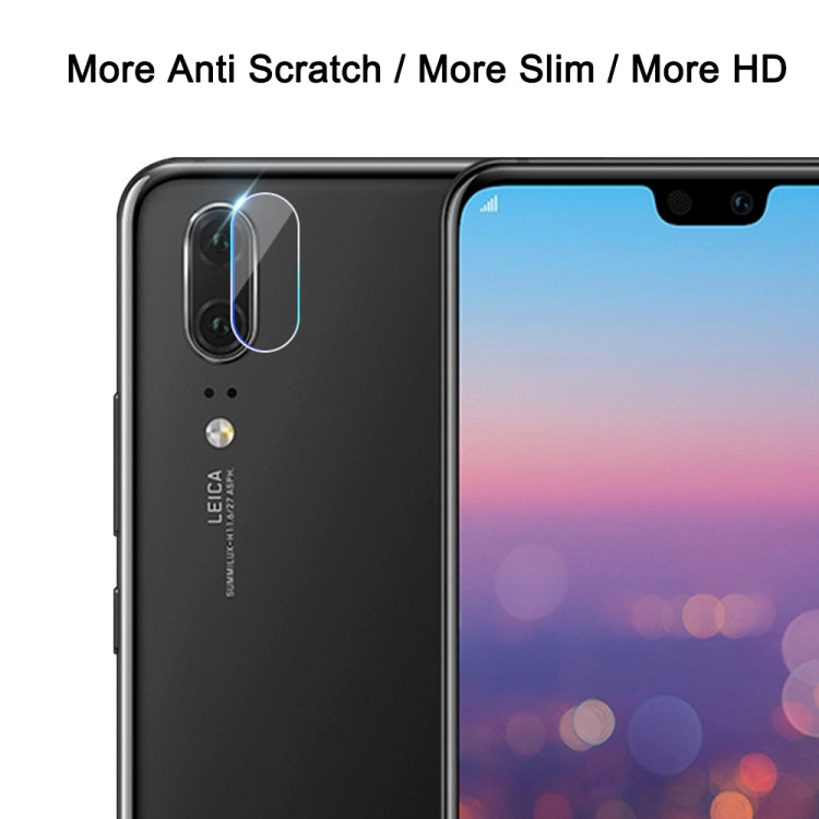 0.3 มม. 2.5D โปร่งใสด้านหลังกล้องเลนส์ Protector กระจกนิรภัยป้องกันฟิล์มสำหรับ Huawei P20