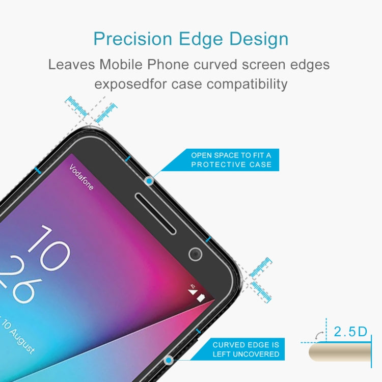 0.26mm 9H 2.5D ฟิล์มกระจกนิรภัยป้องกันการระเบิดสำหรับ Vodafone Smart E9, Vodafone Smart E9