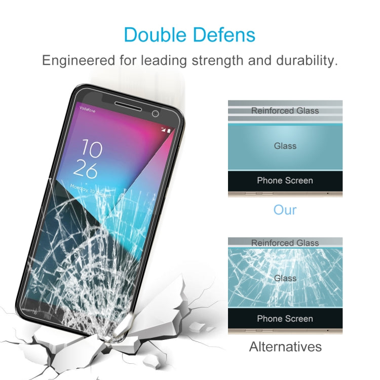 0.26mm 9H 2.5D ฟิล์มกระจกนิรภัยป้องกันการระเบิดสำหรับ Vodafone Smart E9, Vodafone Smart E9