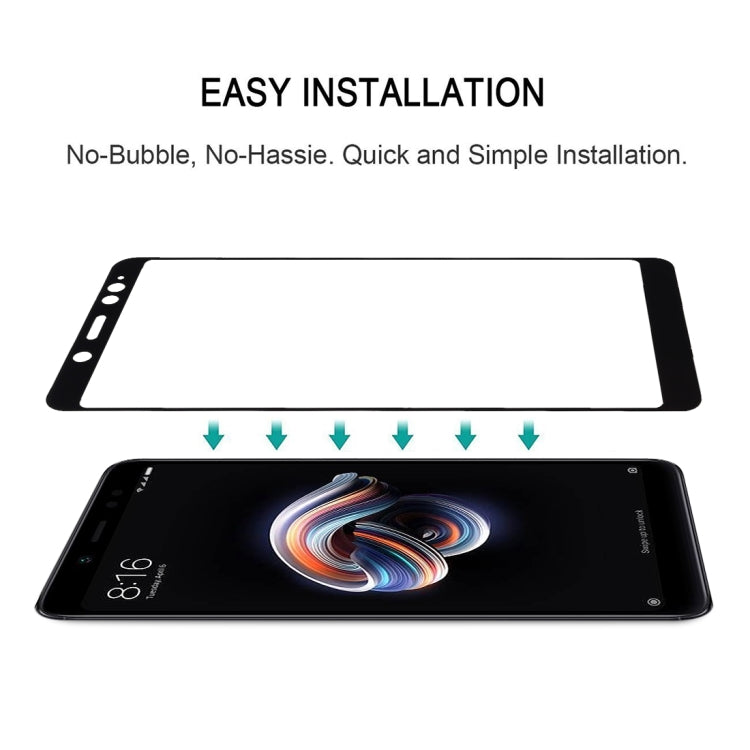 0.33mm 9H 2.5D เต็มหน้าจอฟิล์มกระจกนิรภัยกาวเต็มสำหรับ Xiaomi Redmi Note 5 Pro
