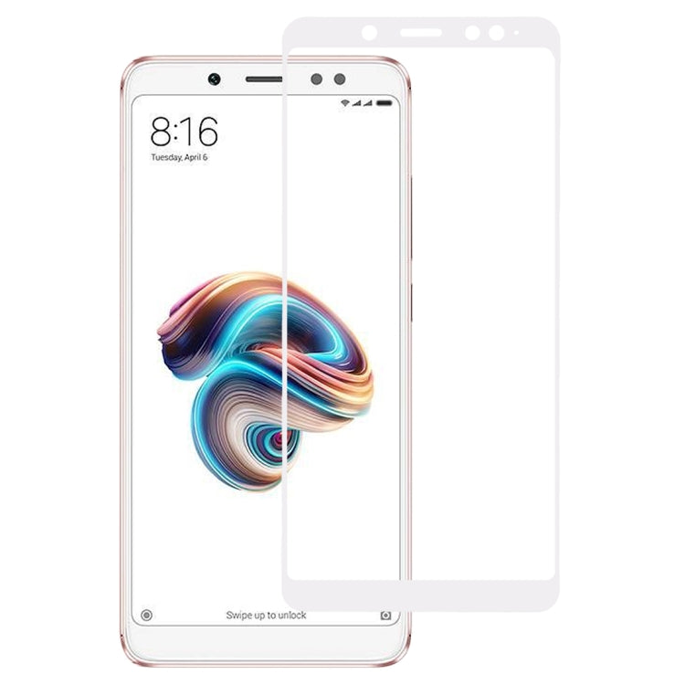 0.33mm 9H 2.5D เต็มหน้าจอฟิล์มกระจกนิรภัยกาวเต็มสำหรับ Xiaomi Redmi Note 5 Pro