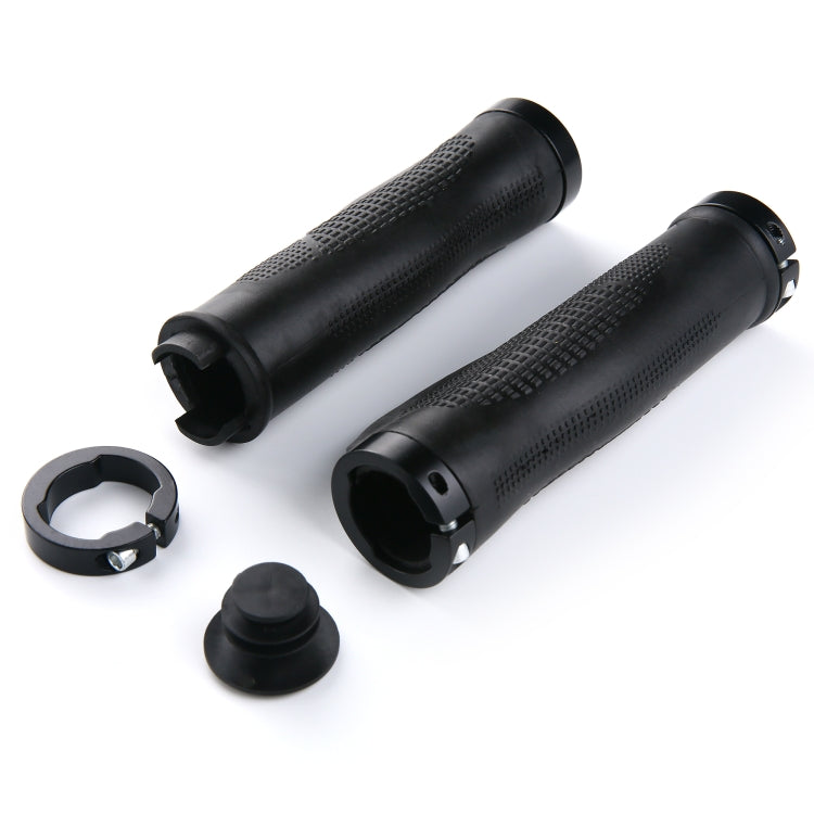 1 คู่ AG21 ยาง + โลหะผสมล็อค-แหวนจักรยานแบน Handlebar Grip, AG21