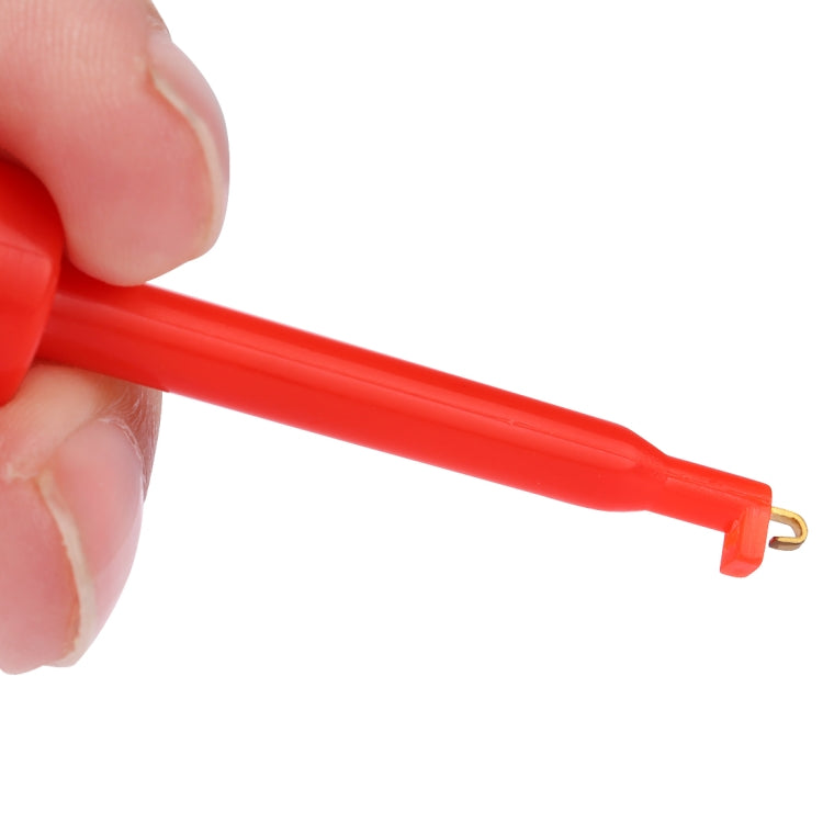 1 คู่ 56 มม. สีดำและสีแดง Hook Type Test Probe คลิป (ขนาดใหญ่)