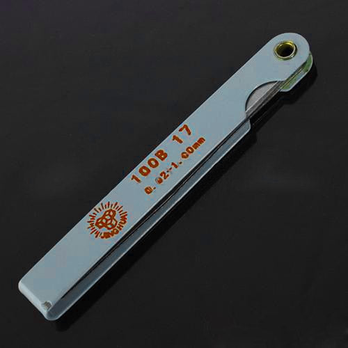 0.02 ถึง 1 มม. ความหนา 17 ใบมีด Gap Metric Filler Feeler Gauge เครื่องมือวัด, 0.02 to 1mm Measure Tool