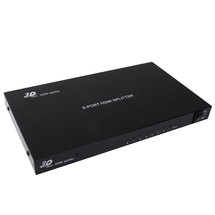 1 x 8 Full HD 1080P ตัวแยกสัญญาณ HDMI พร้อมสวิตช์ เวอร์ชัน V1.4 รองรับ 3D และ 4K x 2K, 1x8 HDMI, Support 4Kx2K
