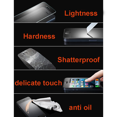0.26mm 9H + ความแข็งพื้นผิว 2.5D ฟิล์มกระจกนิรภัยป้องกันการระเบิดสำหรับ iPhone 5 / 5S / 5C, For iPhone 5 / 5S /5C