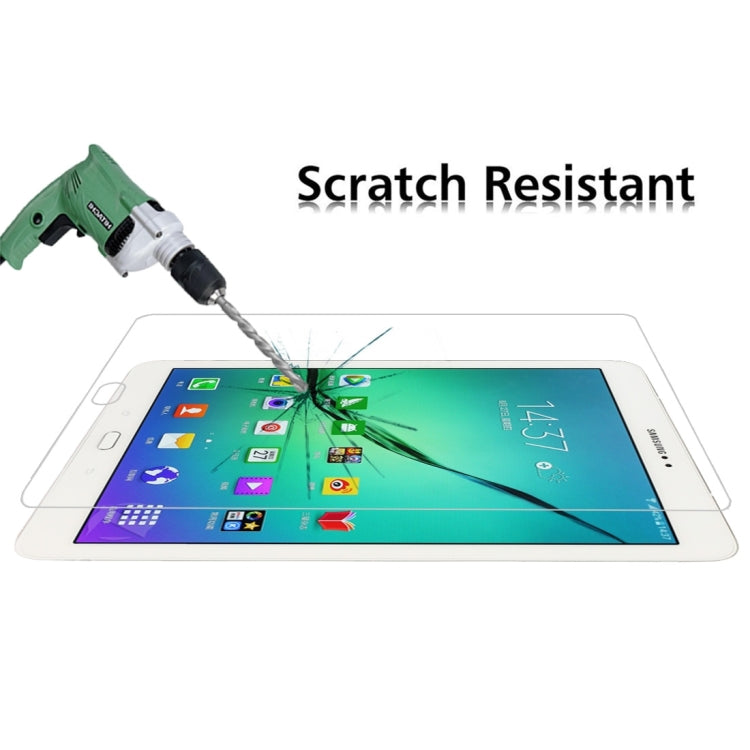 0.4mm 9H ความแข็งพื้นผิวฟิล์มกระจกนิรภัยป้องกันการระเบิดสำหรับ Galaxy Tab S2 9.7 / T810 / T815, For T810