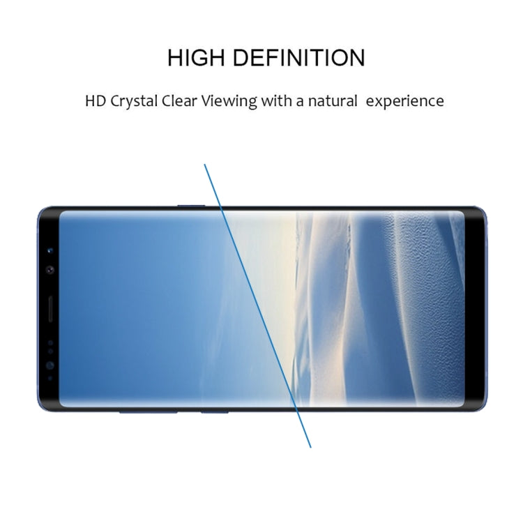 0.3mm 9H ความแข็งพื้นผิว 2.5D ขอบโค้งเต็มหน้าจอเต็มกาวฟิล์มกระจกนิรภัยสำหรับ Galaxy Note8, For Galaxy Note8(1 PC)
