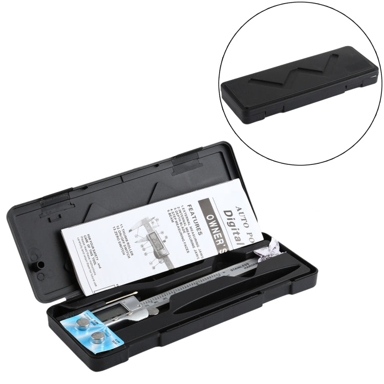 0-150 มม. LCD เครื่องวัดเส้นผ่าศูนย์กลางดิจิตอลอิเล็กทรอนิกส์ดิจิตอล Vernier Caliper