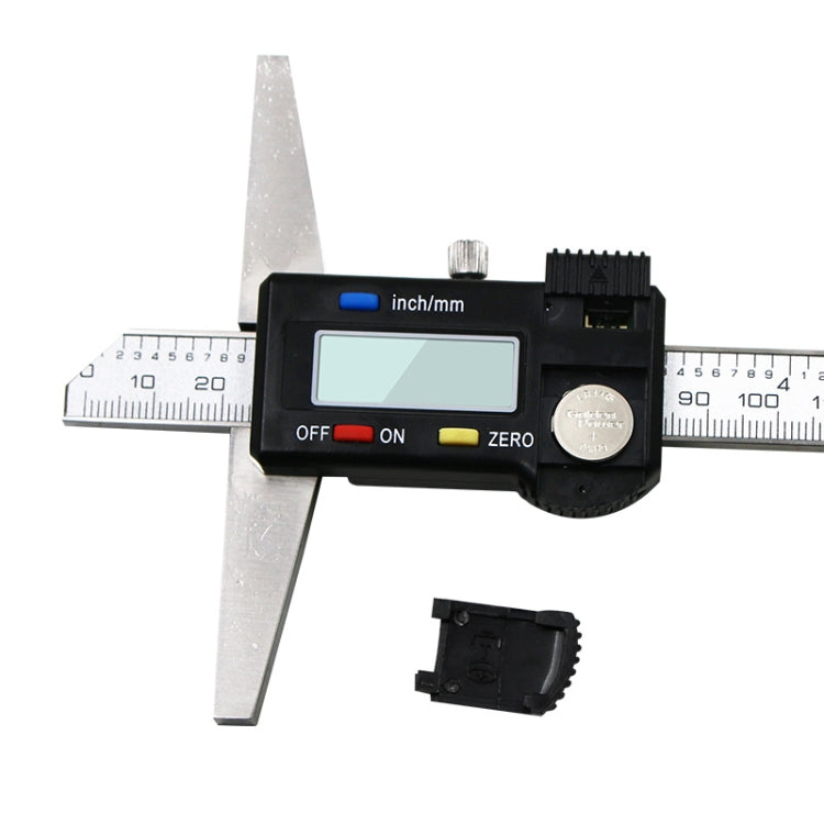 0-150 มม.ดิจิตอลจอแสดงผลความลึก Caliper Vernier Caliper ความลึกวัดไม้บรรทัด