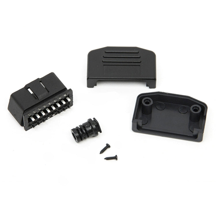 5 PCS 16PIN รถตัวเชื่อมต่อชาย OBD2 Connector ปลั๊ก + เชลล์ + สายการ์ด + สกรูปลั๊ก OBD J1962M