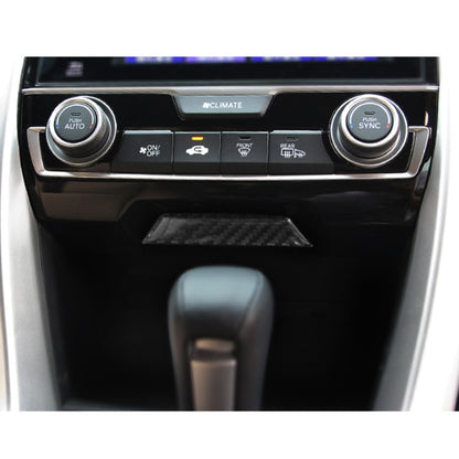 คาร์บอนไฟเบอร์ Trim Central Control Gears Shift Panel สติกเกอร์ตกแต่งสำหรับ Honda Civic 10th Gen, Gears Shift Panel